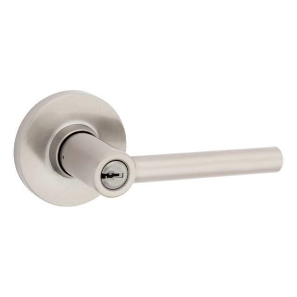 Safelock SL6000RELRDT-15 Reminy Lever with Round Rose Keyed Entry Lock Satin Nickel Finish